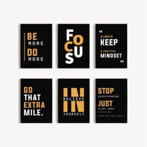 6 Pcs Wall Decor Cardboard Photo Tiles Set – Frameless DIY Wall Art with Double Tape