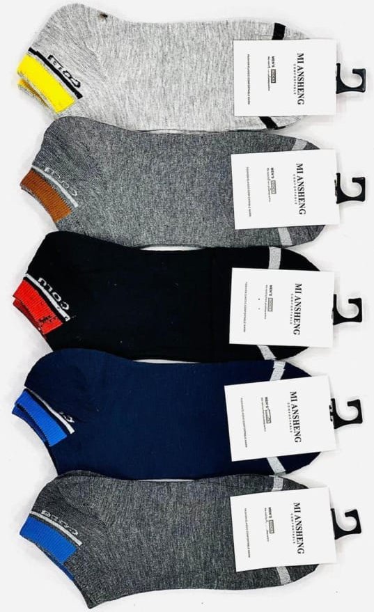 Pack Of 2 Pair Anklet Socks For Men – Soft, Breathable, And Stretchable Low-Cut Socks For Daily Comfort And Style (Random Design) - Image 4