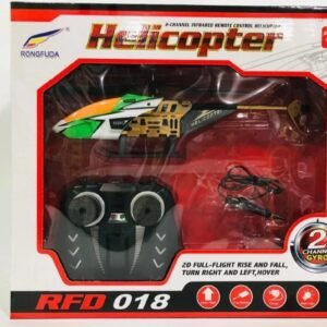 Remote Control Helicopter RFD‑018 | 2D Full Flight | Rechargeable Li‑Po Battery | Night Light Feature (Random Colour)