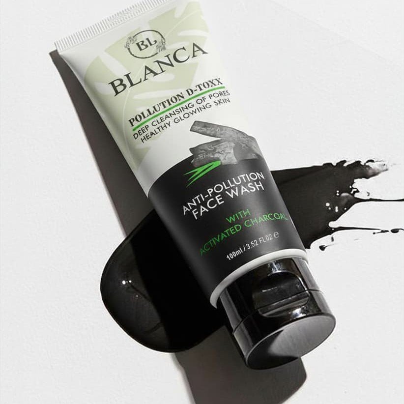 Blanca Pollution Detox Facewash With Charcoal Green Tea And Aloe Vera Deep Cleansing 100ml - Image 3