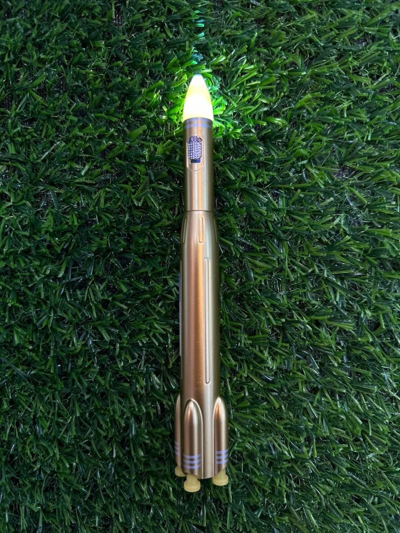 Rocket Shaped LED Gel Pen with Light-Up Tip (1 Piece – Random Metallic Color) - Image 4