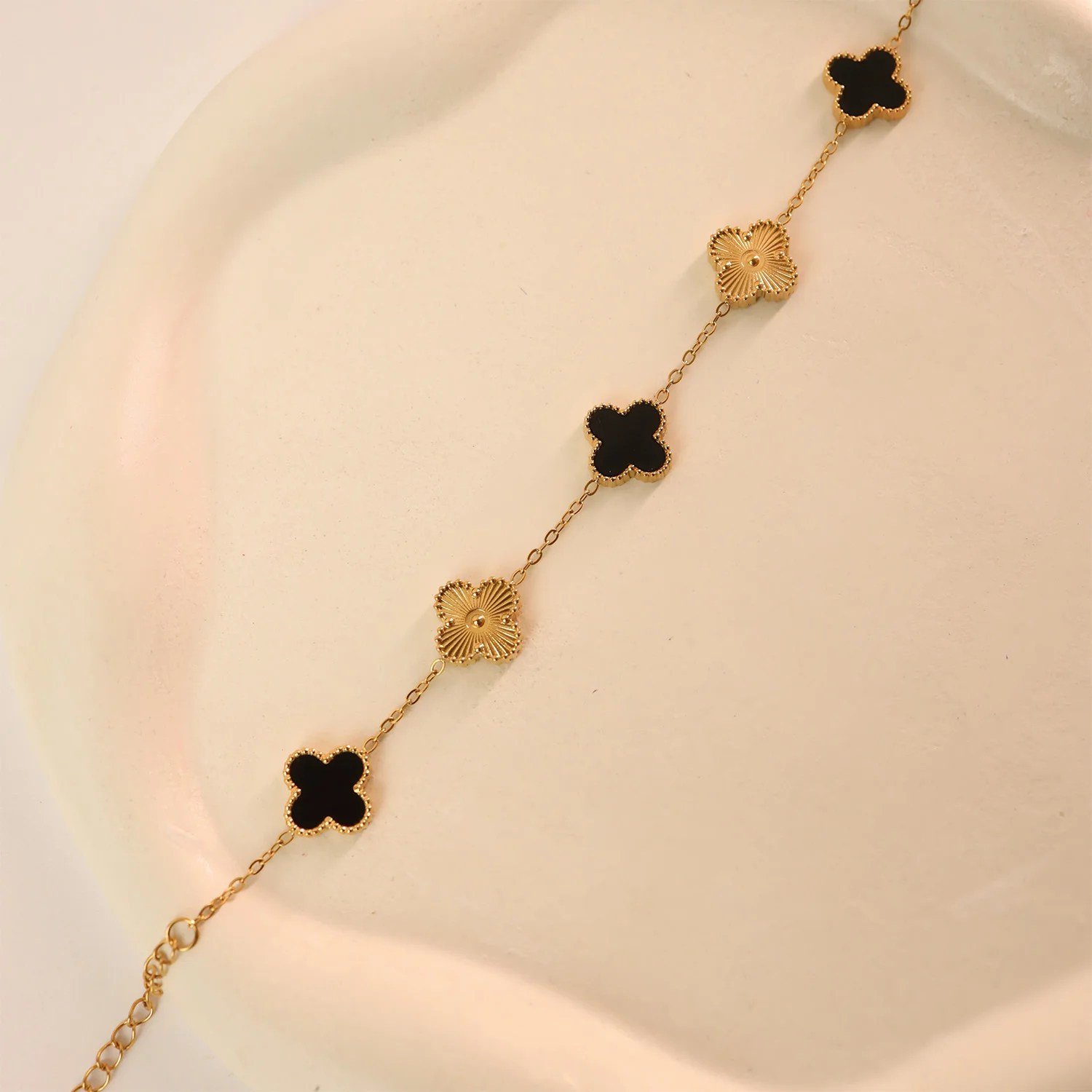 QXT-134 Clover 2-in-1 Bracelet – Stainless Steel | Versatile & Stylish Accessory - Image 3