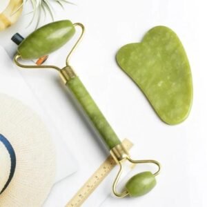 Flawless Jade Roller With Marble Stone | Facial Massage Roller for Skin Care, Relaxation & Daily Beauty Routine