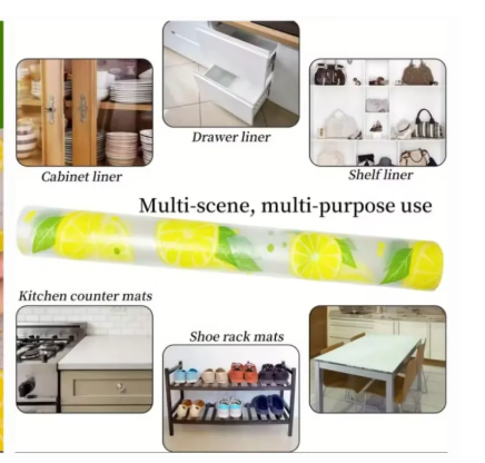 Waterproof Kitchen Mat Shelf Liner 45×150 – Easy To Clean, Oil Proof, Anti Slip Multipurpose Drawer And Shelf Cover (Random Color) - Image 2