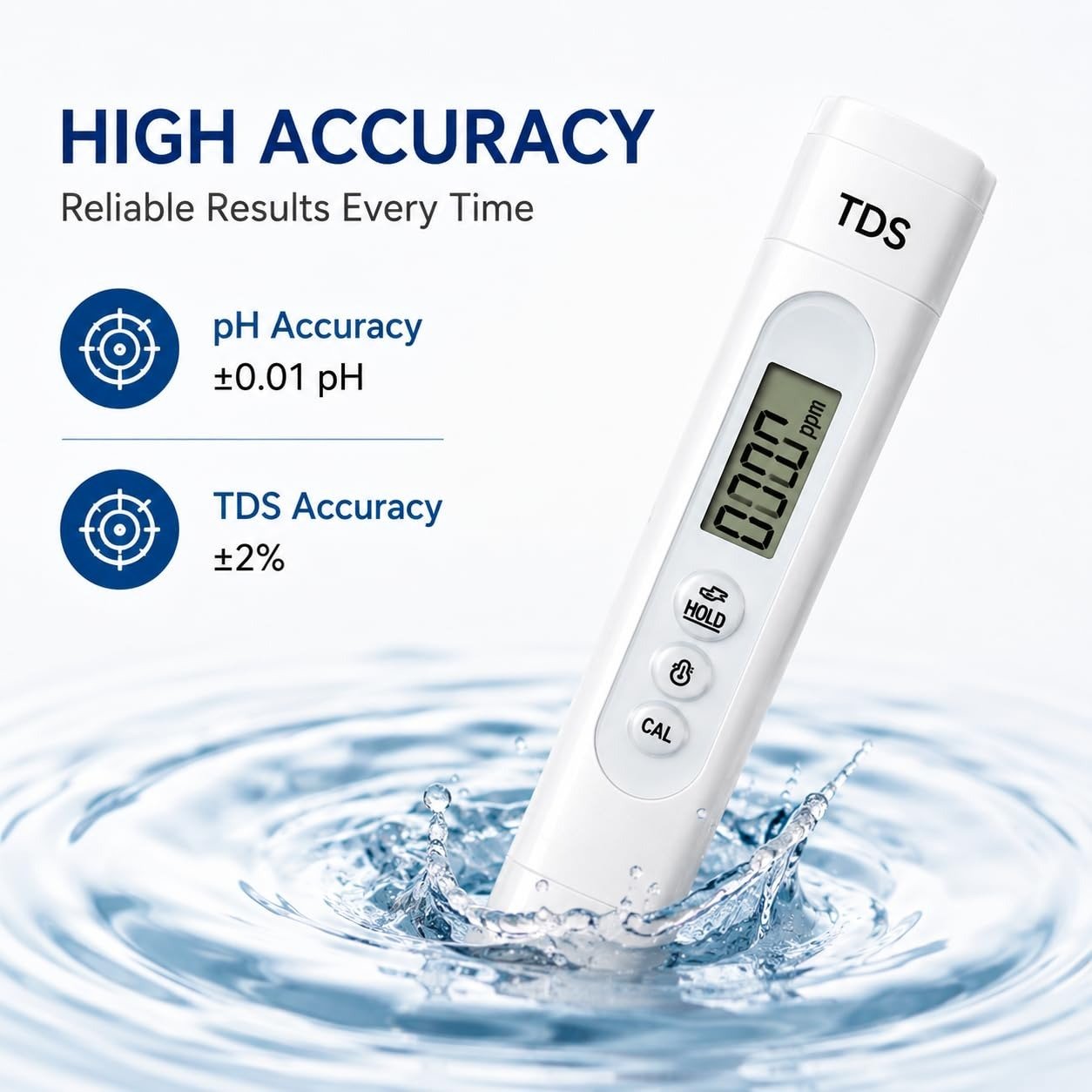 TDS Meter M1S White Portable Accurate Reliable Durable Best Quality Practical Choice For Water Quality Testing And Monitoring - Image 2