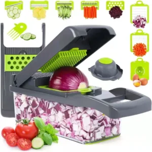 16-in-1 Multi-Functional Vegetable Chopper, Dicer & Slicer with Storage Container