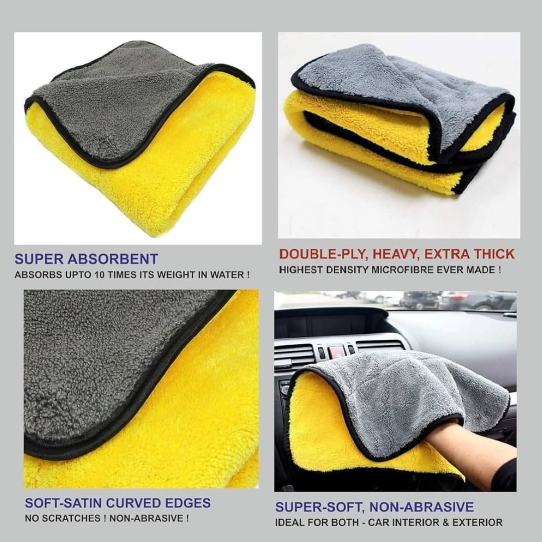 Microfiber Cloth 40×40 cm | Double-Sided | Soft, Lint-Free & High Absorbency