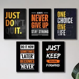 Set of 5 Premium Wall Art Photo Tiles – Modern Home Decor Sets 8x11