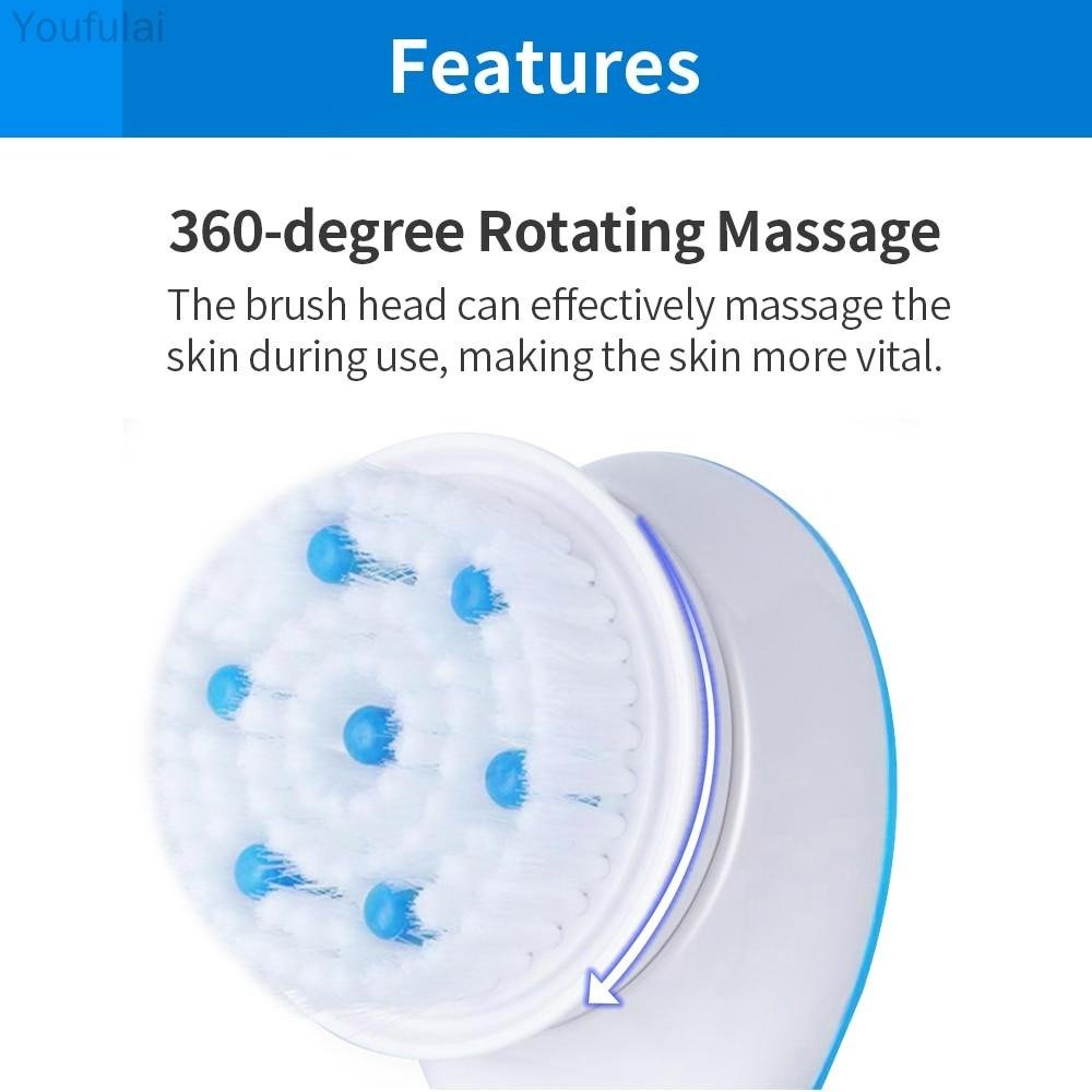 Electric Shower Brush 5-in-1 Spin Spa – Cell Operated Full Body Cleansing & Exfoliating Brush - Image 2