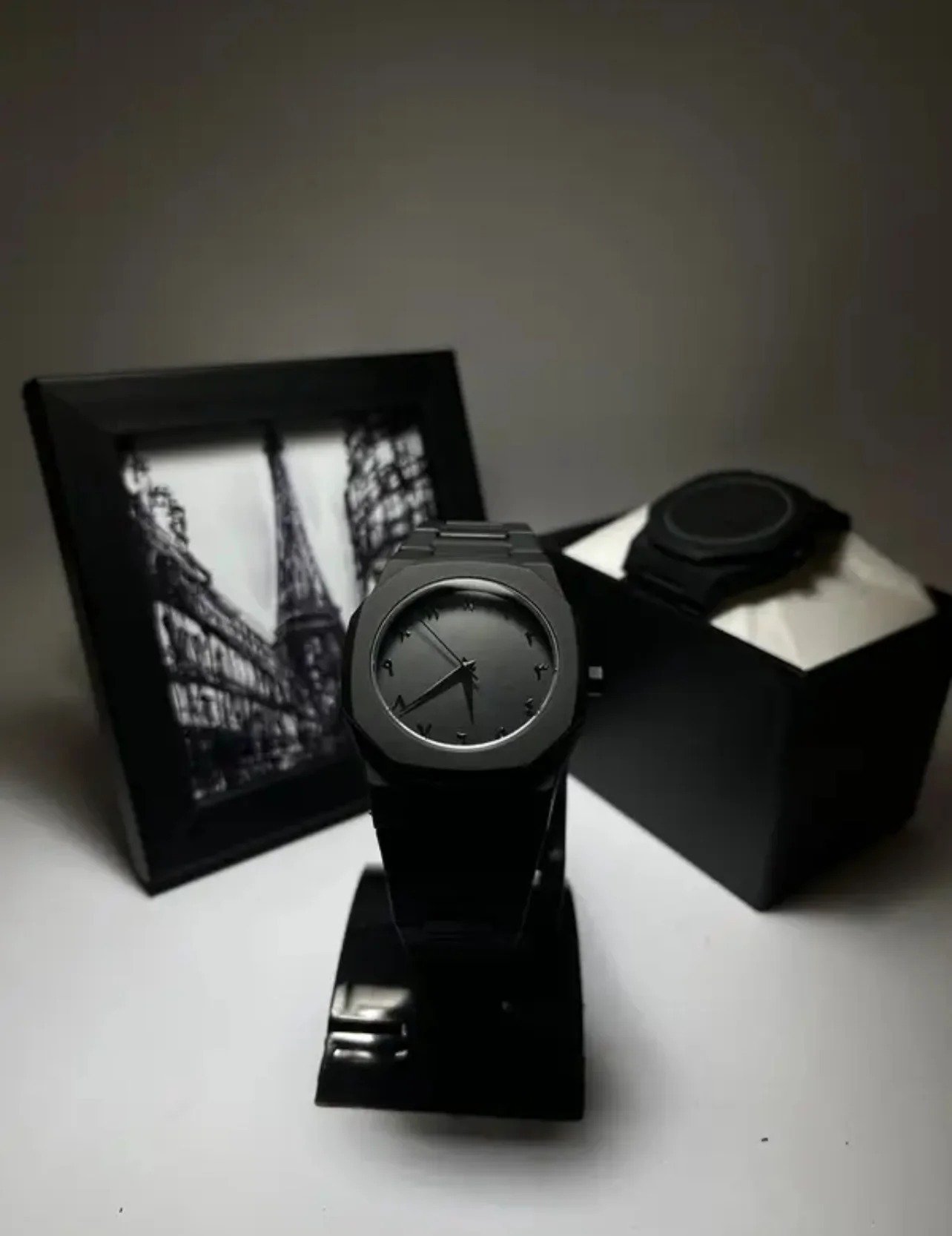 Full Black Aura Quartz Analog Watch – Lightweight Premium Design for Men & Boys (Without Box) - Image 5