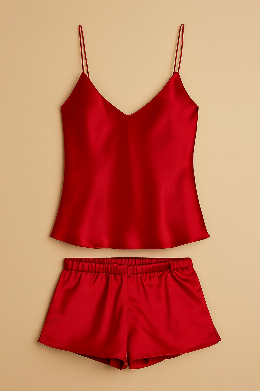 Satin Sleepwear Set - Luxe Camisole And Shorts - Apparel Product Designed For Sleep And Daily Lounging Routine - Free Size (DC-2003) - Image 3