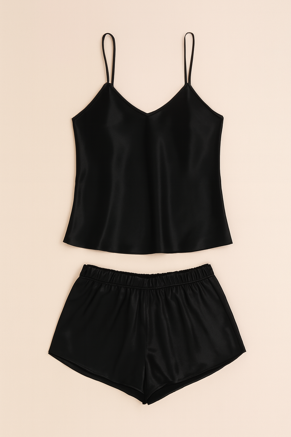 Satin Sleepwear Set - Luxe Camisole And Shorts - Apparel Product Designed For Sleep And Daily Lounging Routine - Free Size (DC-2003) - Image 2