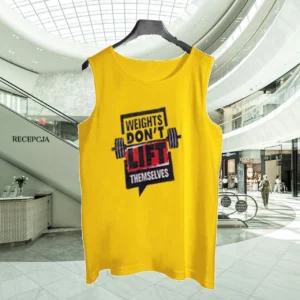 Yellow Jersey Weight Dont Lift Printed [Yellow] | Gym Sando Tanks Top For Men