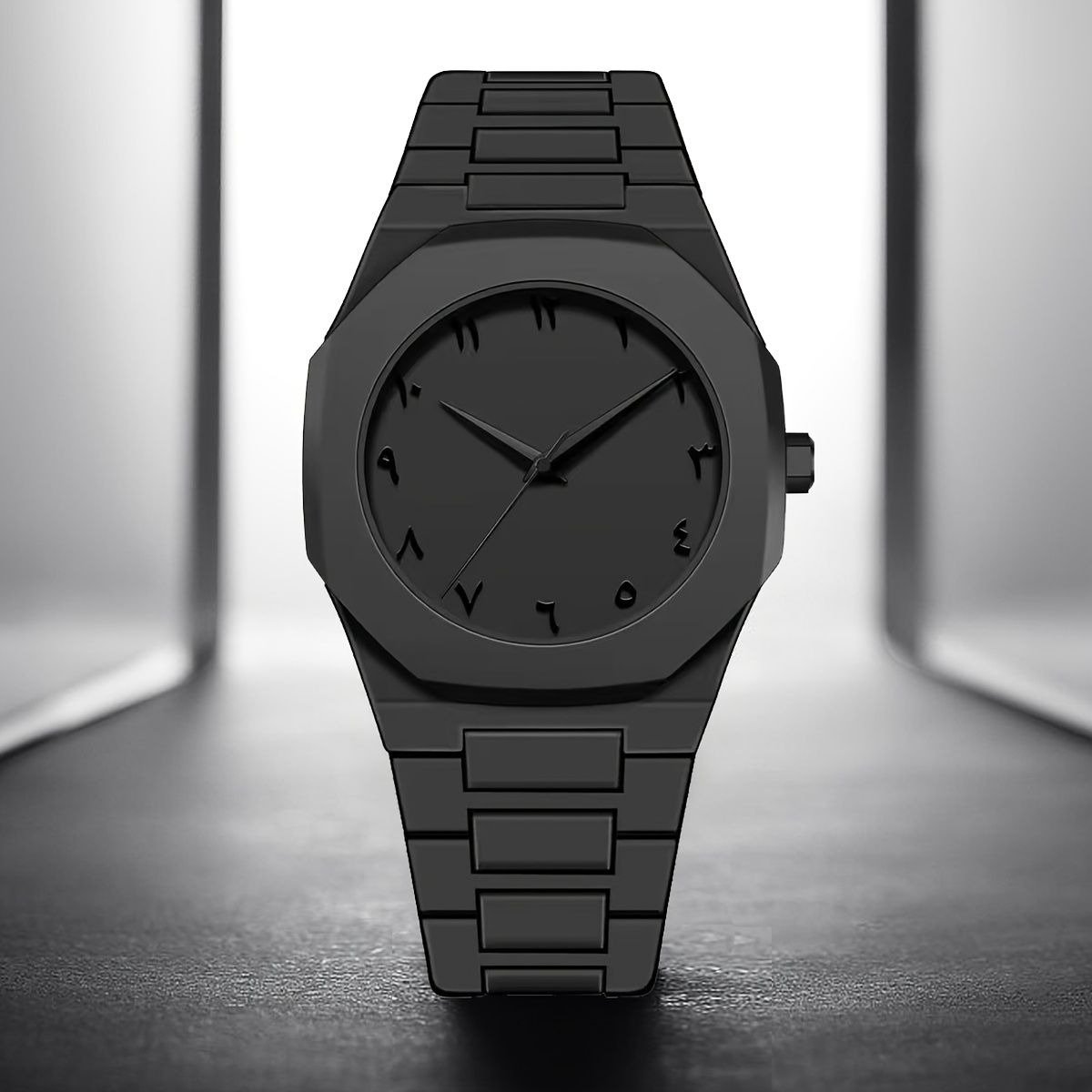 Full Black Aura Quartz Analog Watch – Lightweight Premium Design for Men & Boys (Without Box) - Image 2