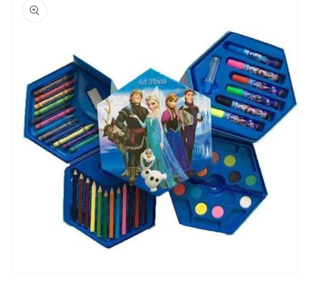 46 Pcs Painting colour kit for kids, fun Disney/Cartoon character art set(random design color) - Image 3