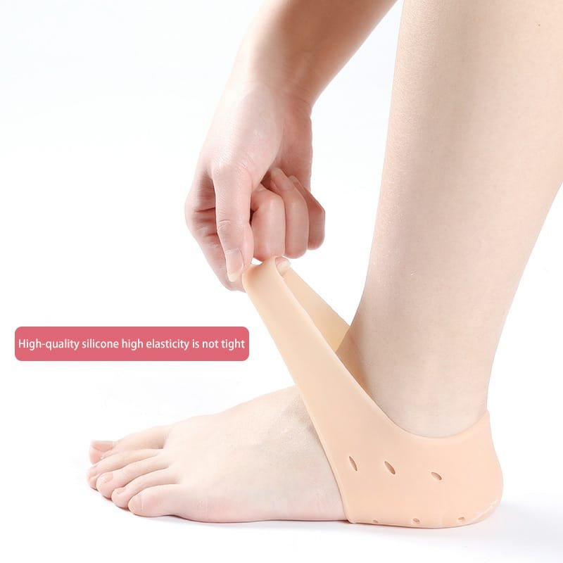 Pair of half Heel Pain Anti Crack Silicone Set - Anti Crack For Pain Relief Unisex With Box - Image 3
