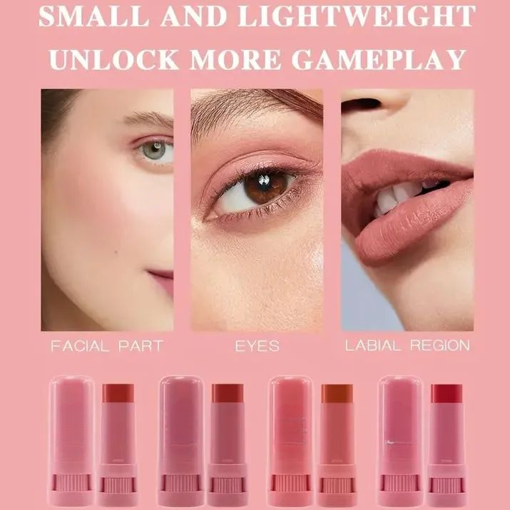 High-Pigment Matte Blush Stick – Long-Lasting, Water-Resistant & Blendable Contour Balm - Random Shades - Image 5