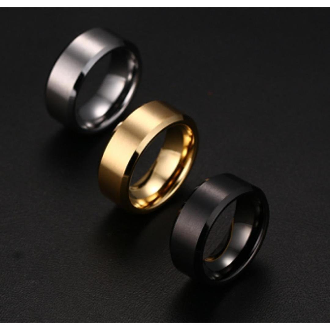 Pack Of 3 gold plated & silver plated band rings For Unisex - Image 2