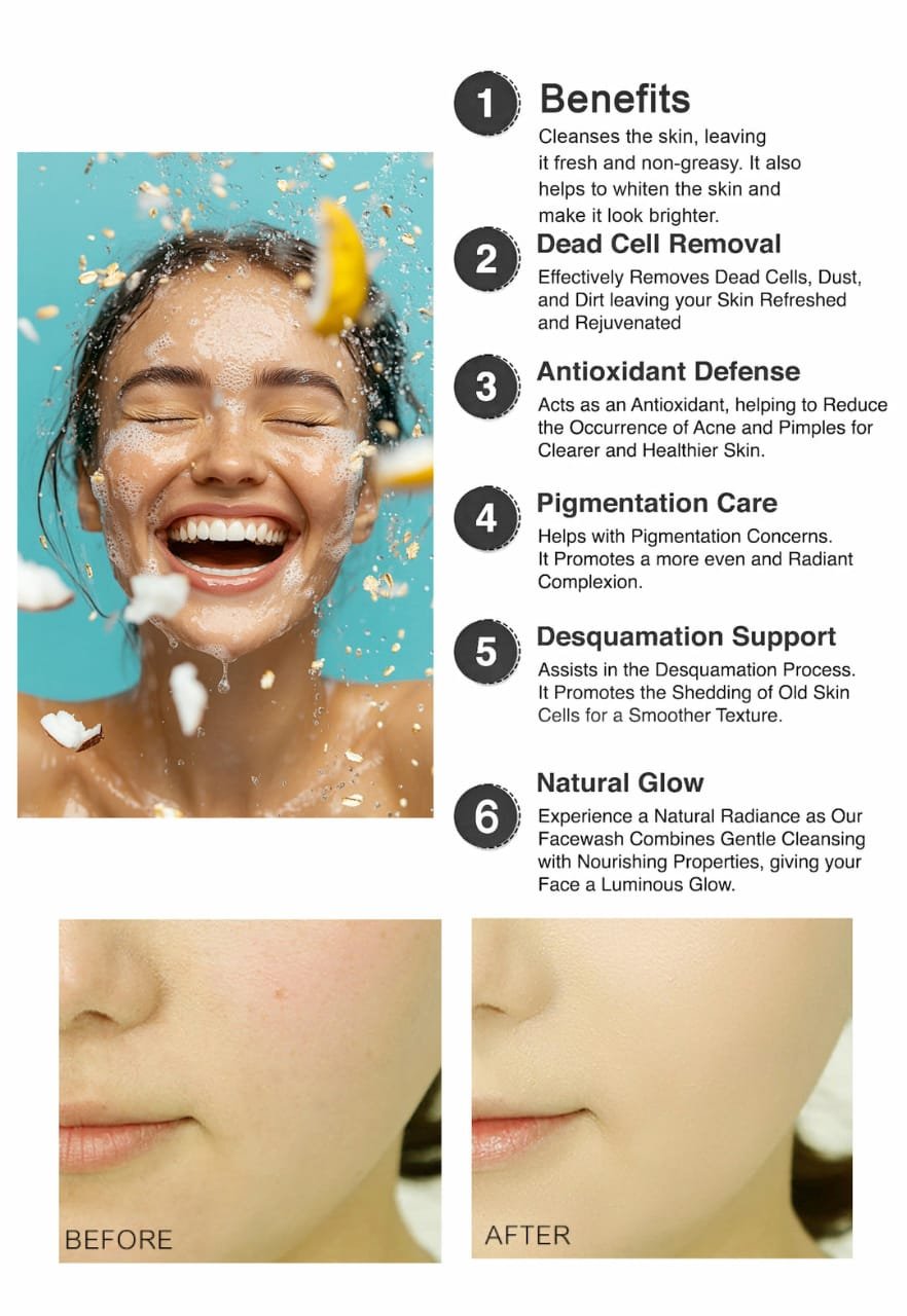 Kashee's Rice Face Wash – Whitening & Brightening Cleanser for Glowing Skin – 150ml