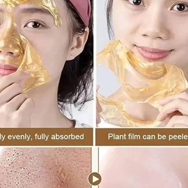 CeraVe Radiant Glow Peel-Off Gold Mask – Deep Cleansing & Brightening Facial Treatment – 100ml - Image 3