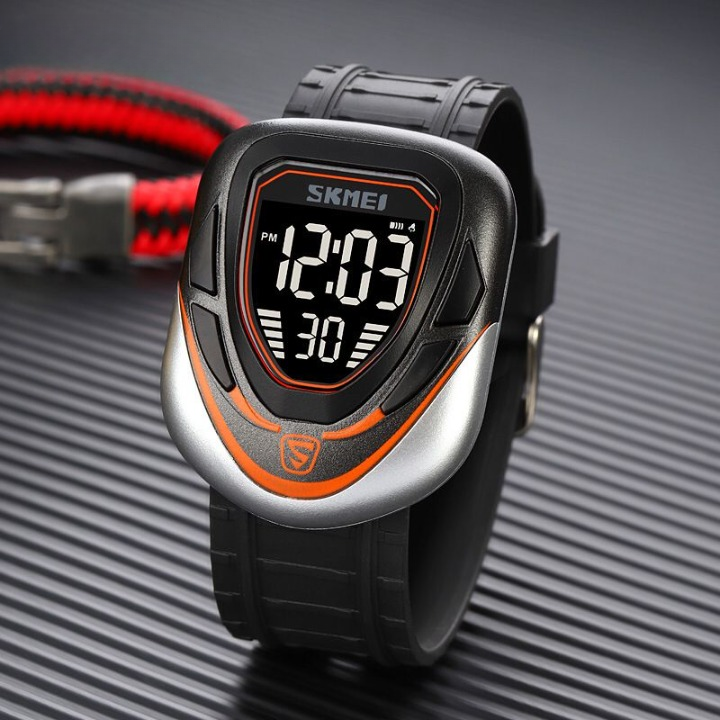 Skmei 1833 Digital Sports Men's Watch with LED Display, Waterproof, Multiple Time Zones, Stopwatch, Alarm, and Backlight for Outdoor, Sports, and Daily Casual Wear -(Without Box) | Smart Watch | Watch | Watch For Boys | - Image 4