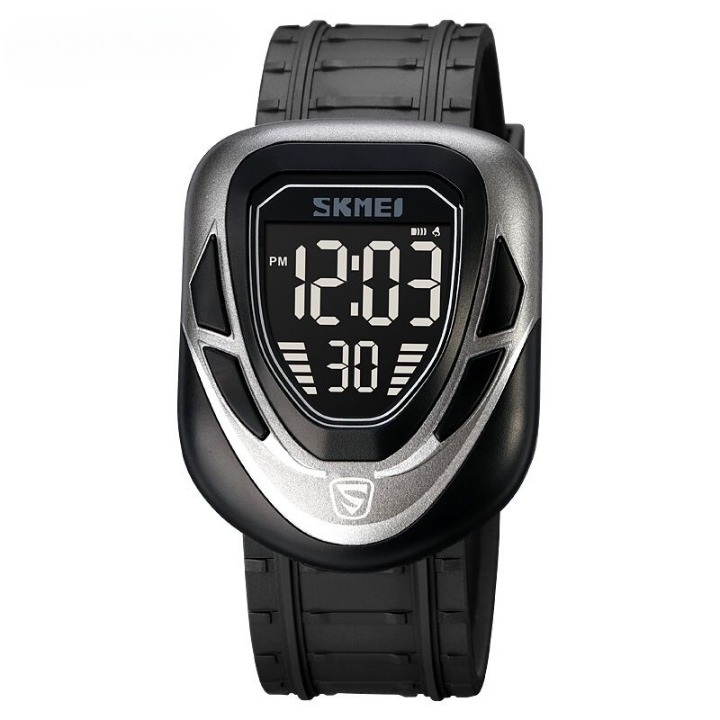 Skmei 1833 Digital Sports Men's Watch with LED Display, Waterproof, Multiple Time Zones, Stopwatch, Alarm, and Backlight for Outdoor, Sports, and Daily Casual Wear -(Without Box) | Smart Watch | Watch | Watch For Boys | - Image 3