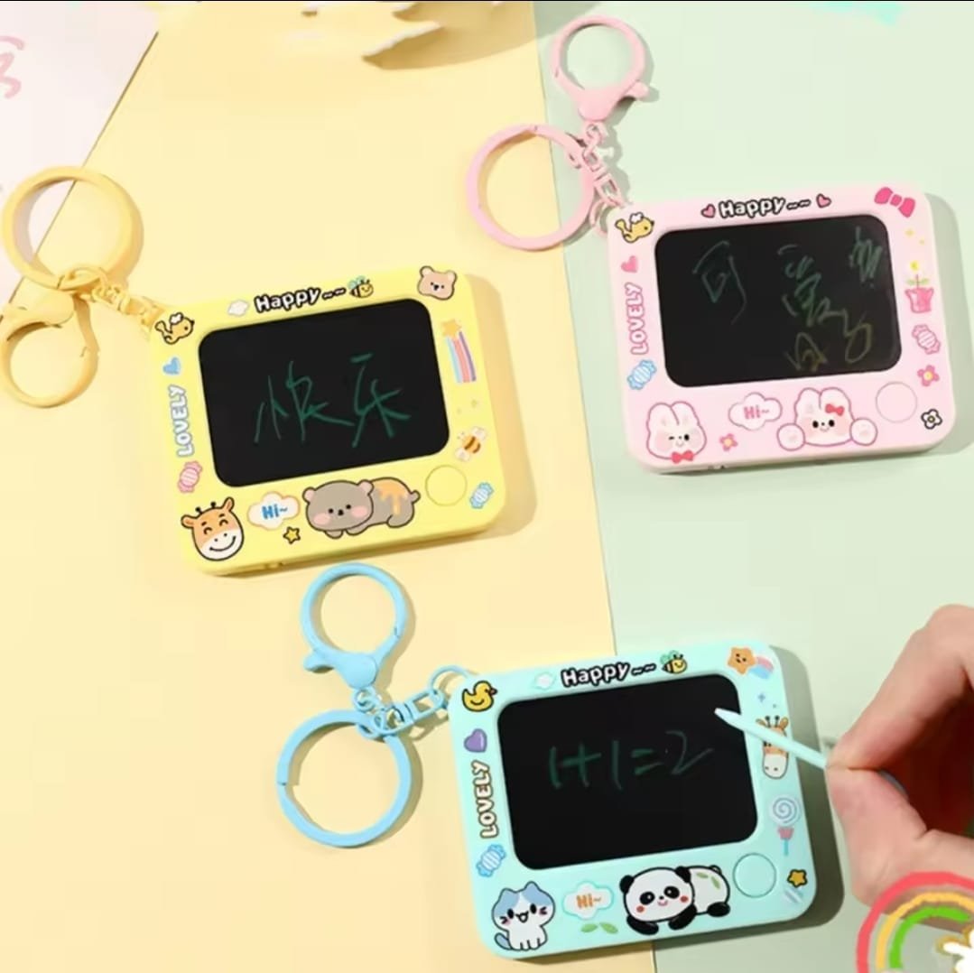 Creative Mini Graffiti Board Keychain – Cute Cartoon Bag Pendant & Reusable Drawing Tablet for Students, Kids & Artists (Random Color) - Image 2