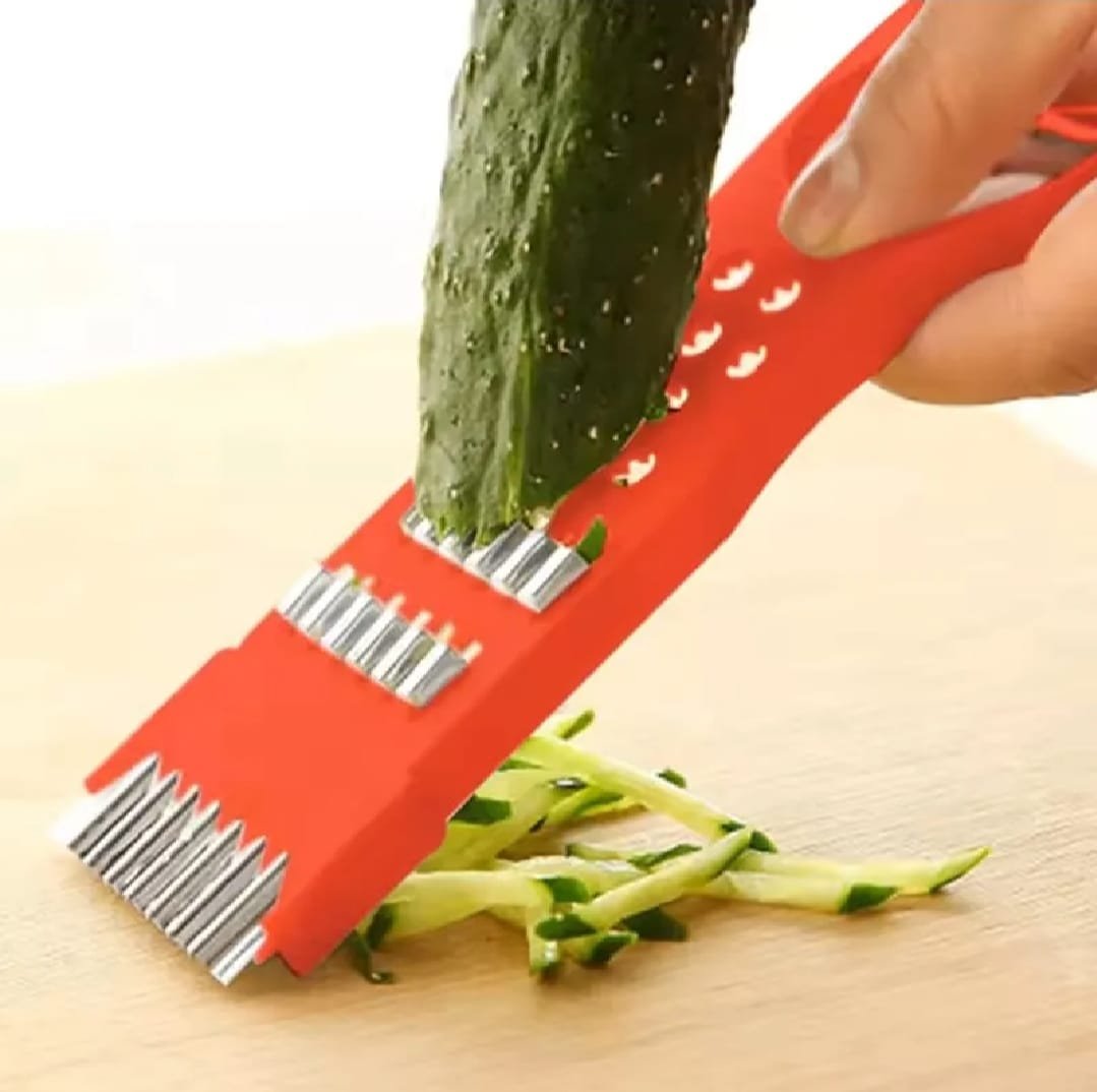 5-in-1 Multi Vegetable Cutter & Peeler – Multipurpose Julienne Slicer, Grater, Metal Scraper, and Fruit & Vegetable Kitchen Tool - Image 4