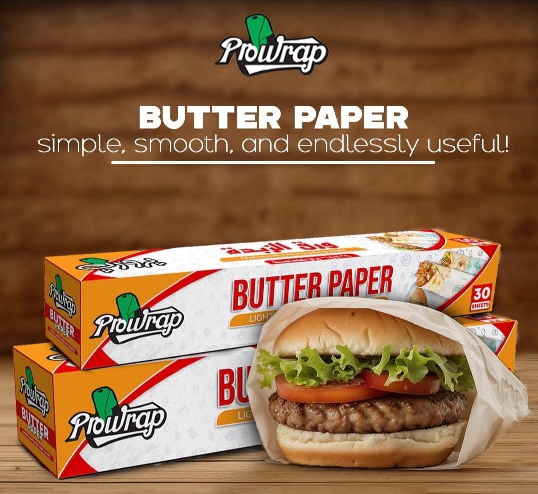 Prowrap Butter Paper – 9" x 14" Precut Sheets (30 Pcs) | High-Quality Waterproof & Grease-Resistant Food Wrap | Thicker Than Market Standard - Image 2
