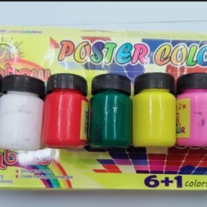 Poster Colours 6+1 Pack with Free Brush – Multi-Purpose Watercolor Set for Art, School, and Face Painting