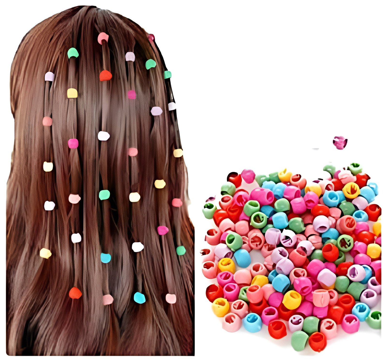 30 PCS Baby Girls Hairpins – Cute Candy Color Mini Hair Clips & Hair Braids Beads Set (Random Color) - Image 2