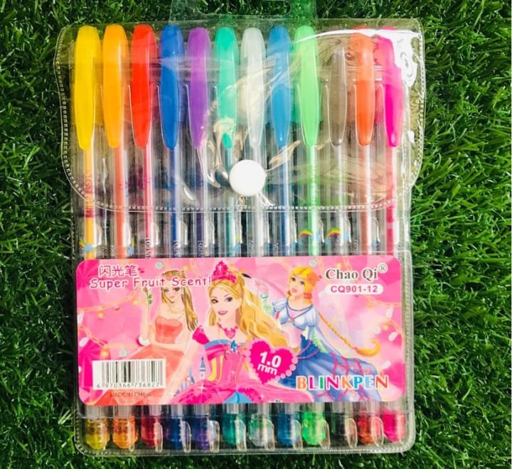Fruit Scent Gel Glitter Pen – 1.0mm Smooth Writing with a Sparkle | Pack of 12 - Image 2