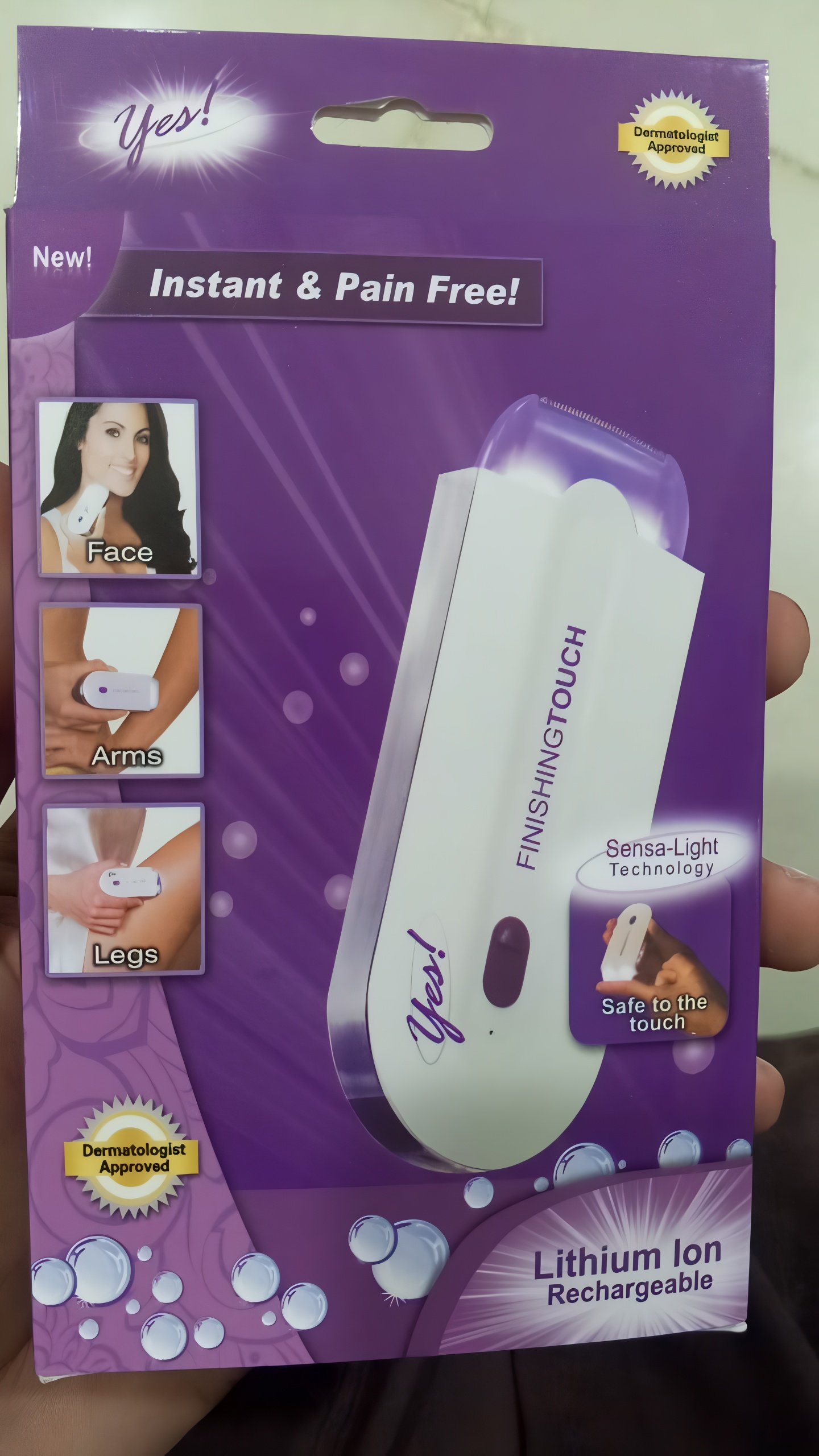 Women’s Electric Hair Remover with Advanced Sensa-Light Technology & Built-in LED Light | Safe & Painless Shaver for Face, Arms, Armpits, Legs & Full Body | Portable Lipstick-Design Razor, Washable Head, Gentle on Skin, Battery Operated - Image 5