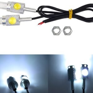 Motorbike Universal Mini LED Indicator & Number Plate Light – Super Bright 12V 1W Aluminum Waterproof Signal Lamp – Long-Lasting, Energy-Efficient Motorcycle & Car Lighting Accessory