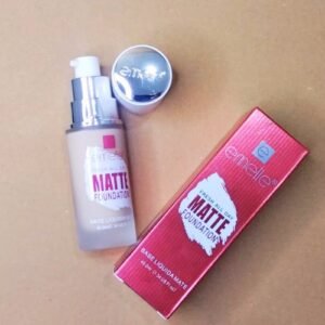 Emelie Liquid Matte Foundation – Long-Lasting, SPF 25, 2-in-1 Coverage - Shade 1 40 ML