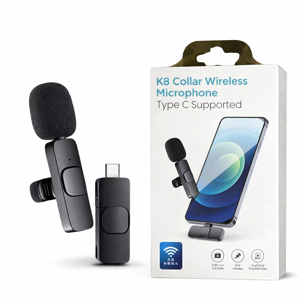 K8 Wireless Collar Microphone Type-C Supported - Image 3