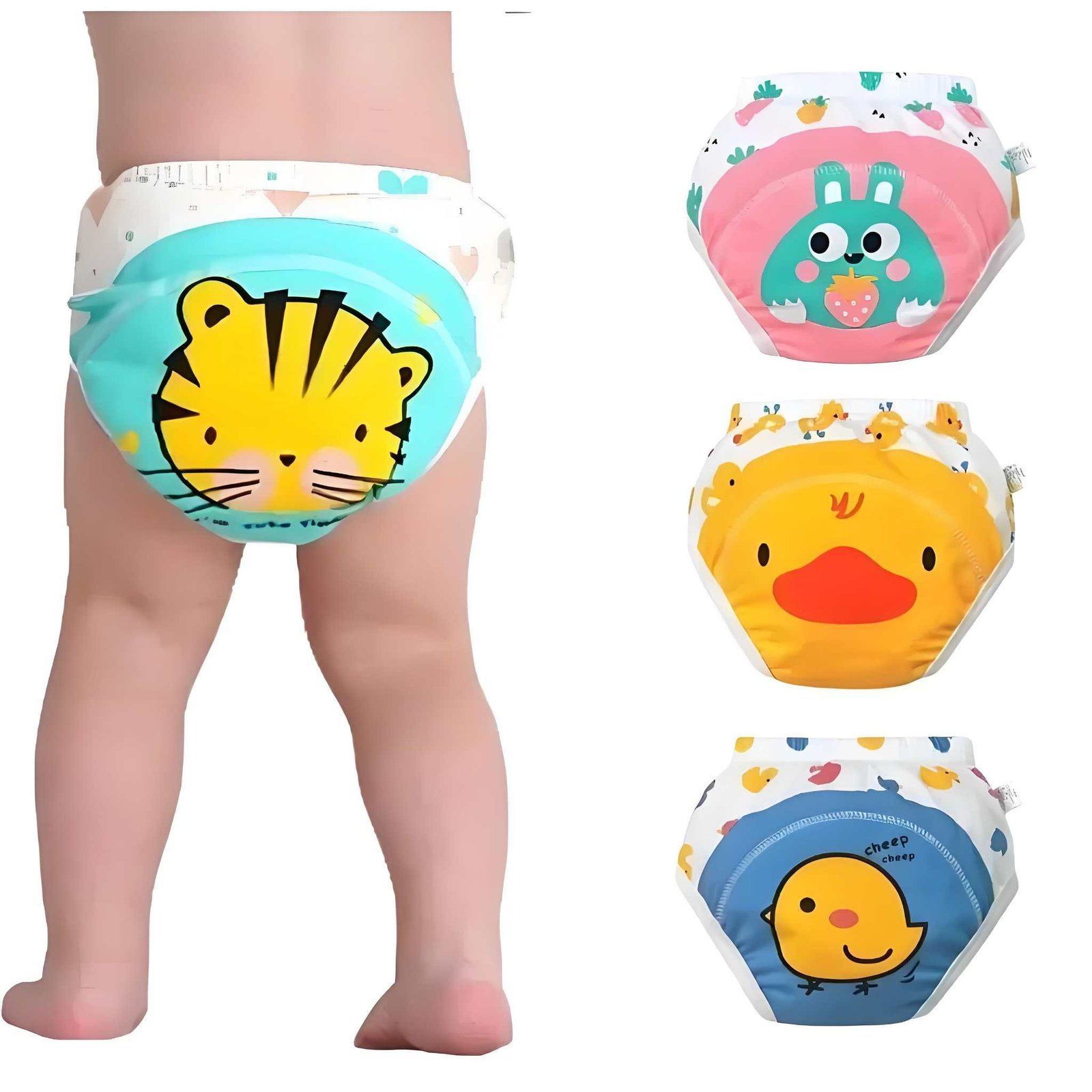 Kids Reusable Baby Diaper And Training Pants Soft Comfortable Washable For Daily Use | Random Colour - Image 2