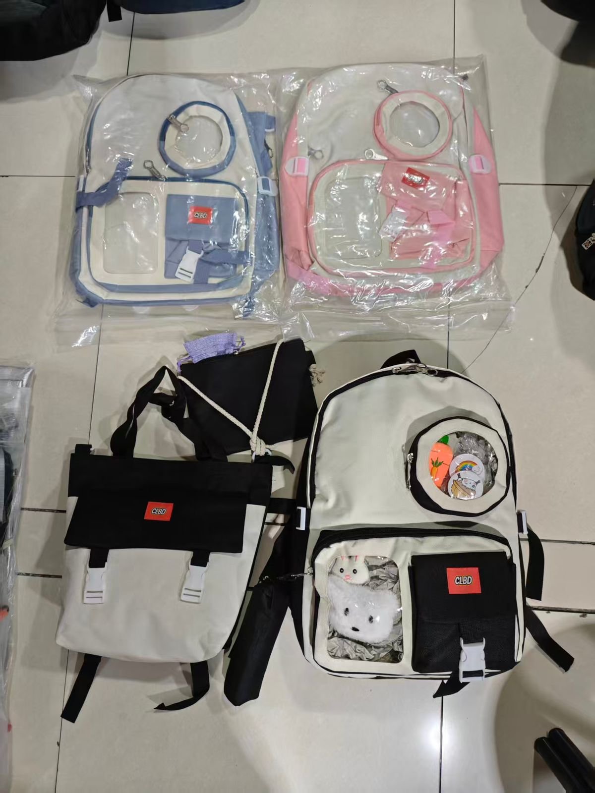 5 Set Backpack For Teenager Girl Waterproof High Capacity School Bags Female Student Cute BookBags - Image 4
