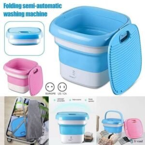 Portable Folding Semi Automatic Washing Machine Compact Lightweight Durable Reliable Practical Choice For Home Dorm And Travel Laundry | Random Color