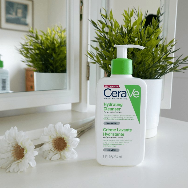 Cerave Hydrating Facial Cleanser 237ml – Gentle Moisturizing Face Wash With Hyaluronic Acid And Ceramides For Normal To Dry Skin - Image 4