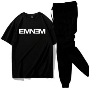 Premium Micro Men’s Tracksuit Emnem Print – Comfortable Sportswear | Gym & Workout Suit