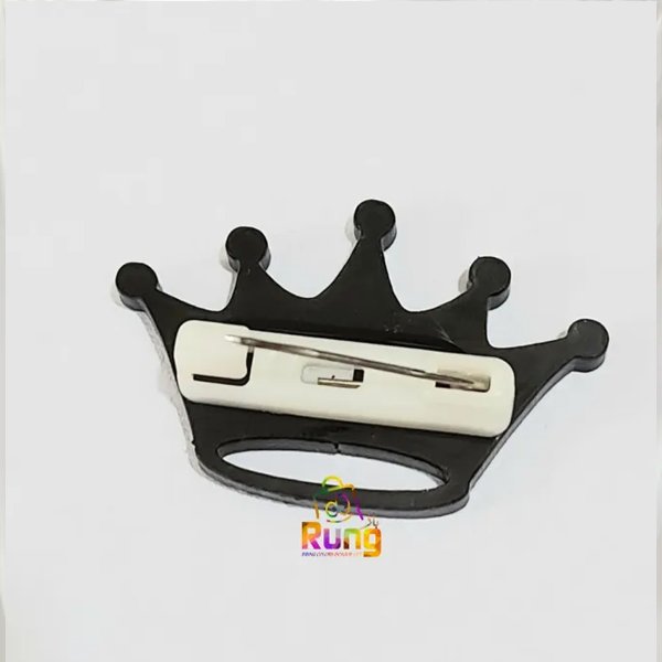 Crown Lapel Pin Stylish Punk Badge Pin High Quality Crystal Acrylic Durable Attractive Fashion Accessory Practical Choice Size 2 Inches Approx - Image 2
