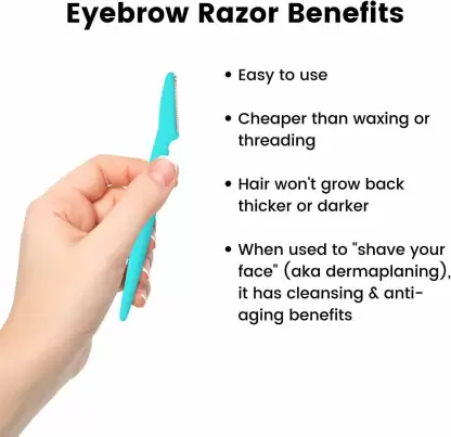 Tinker Eyebrow and Face Razor Set – Pack of 3 Plastic Razors for Precise and Gentle Hair Removal(Random Color) - Image 4