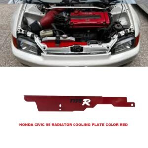 Honda Civic 1995 Radiator Cooling Plate Red Durable Metal Stylish Sporty Practical Choice For Engine Bay Airflow And Cooling Efficiency