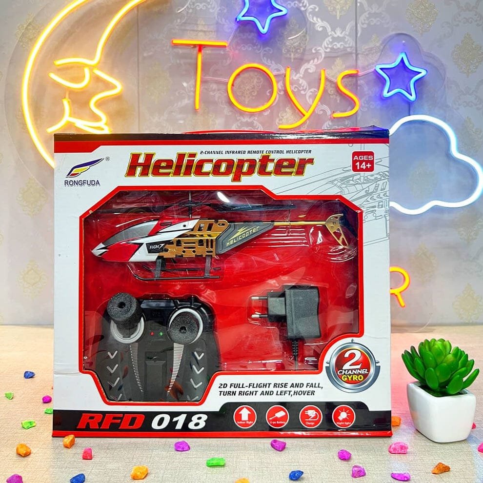 Remote Control Helicopter RFD‑018 | 2D Full Flight | Rechargeable Li‑Po Battery | Night Light Feature (Random Colour) - Image 2