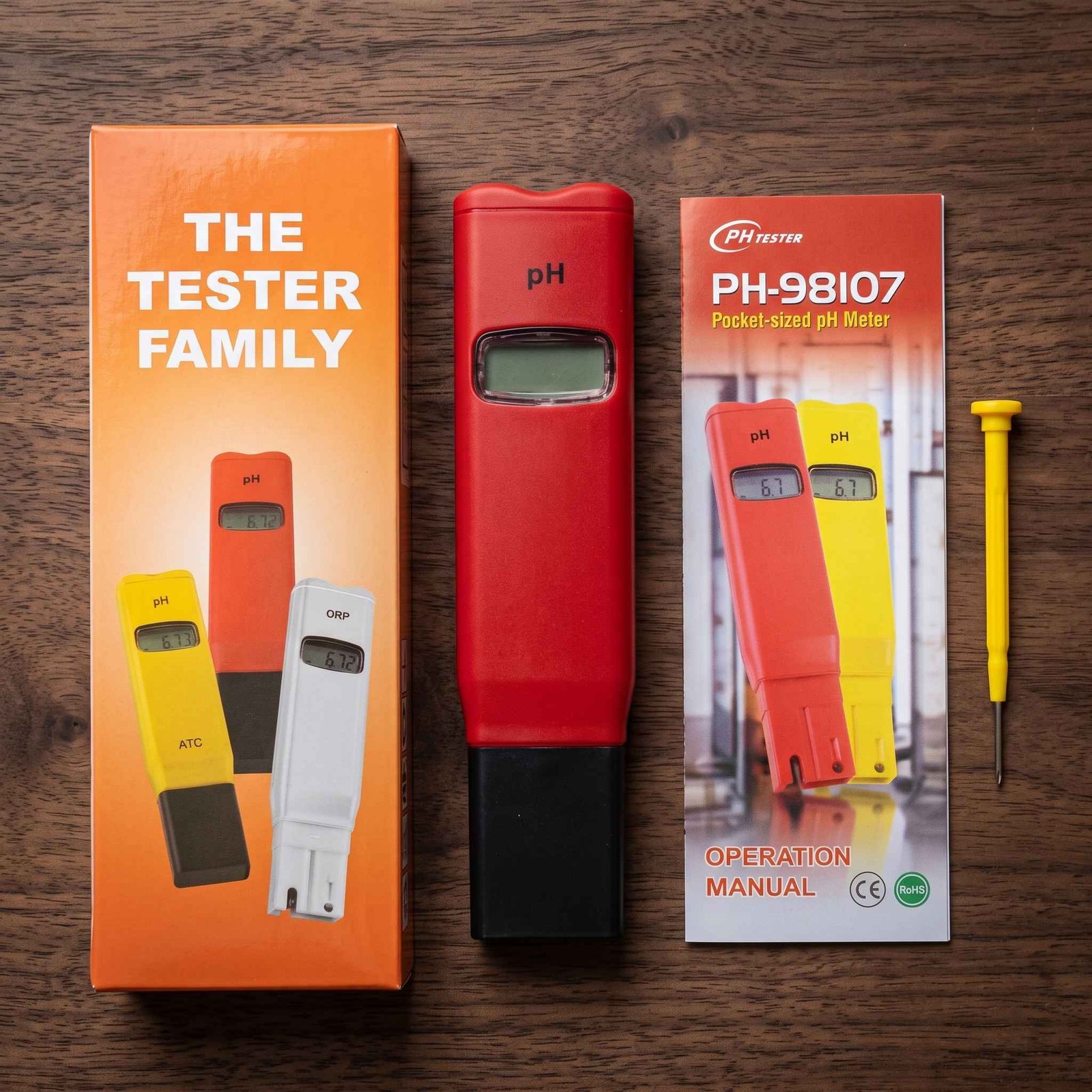 PH-98107 Pocket-Sized Digital pH Meter Tester with Calibration Screwdriver - Image 2