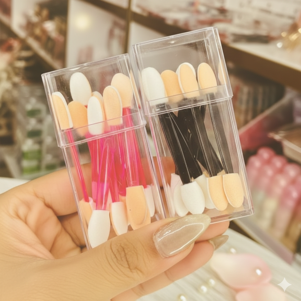10 Pcs Eyeshadow Blending Brushes Set Abs Plastic Makeup Brushes (Random Color) - Image 3