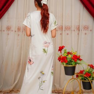 Blush Haven 3-Piece Nightwear Set - 1 Nighty, 1 Panty, 1 Poni - Free Size Premium Imported Jersey Interlock Digital Print