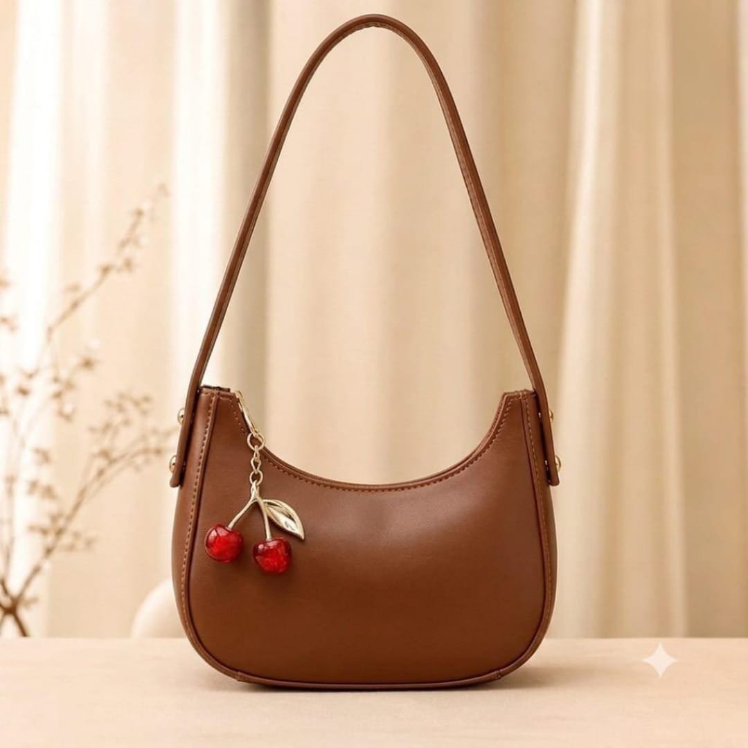 Cherry Charm Shoulder Purse Stylish Compact Durable Fashion Accessory Practical Choice For Daily Use Office College And Casual Outings - Image 2