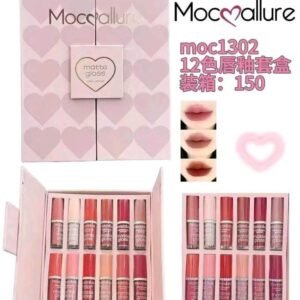 12 Pcs Mocallure High Pigmented Velvet Lip Gloss Set | Long Lasting Multicolor Liquid Lipstick Collection